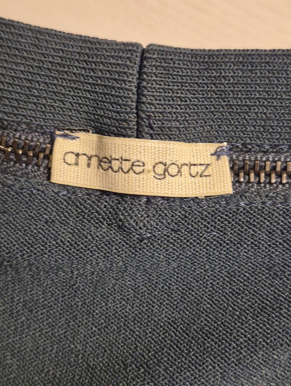 Amette Gortz - Women's Slate Blue 3/4 Sleeve Top - - Picture 5 of 6